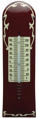 Thermometer Deco Bordeaux rood / crème