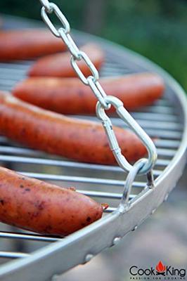 CookKing: Driepoot 200 cm met dubbel RVS grillrooster 80+40 cm
