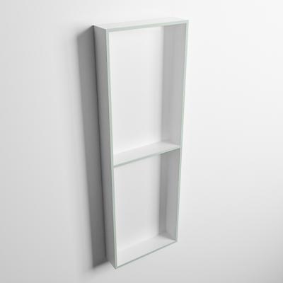 MONDIAZ EASY Nis 149,5x29,5cm in solid surface kleur Greey | Talc. 2 vakken geschikt voor in- of opbouw