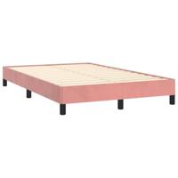 Boxspring met matras fluweel roze 120x190 cm - thumbnail