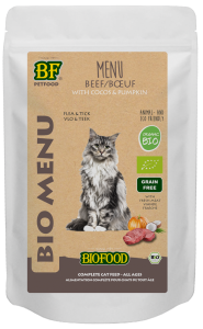 BF Petfood Biofood Organic Rund Bio menu natvoer kat (zakjes 100 gr) 20 x 100 g