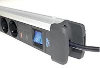 AS Schwabe 18366 Overspanningsveilige stekkerdoos Zwart, Zilver Randaarde stekker 1 stuk(s) - thumbnail