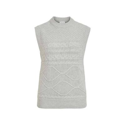 VILA gebreide spencer VIVOLIA grijs VILA gebreide spencer VIVOLIA grijs