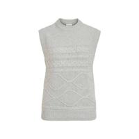 VILA gebreide spencer VIVOLIA grijs - thumbnail