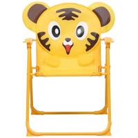 vidaXL 3-delige Bistroset voor kinderen met parasol geel - thumbnail