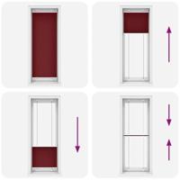 Pliss rolgordijn 80x200 cm stofbreedte 79,4 cm bordeauxrood - thumbnail