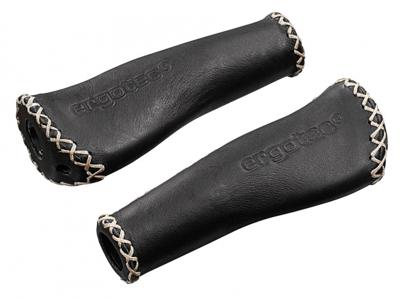 Ergotec handvatten monaco leer lang/lang zwart