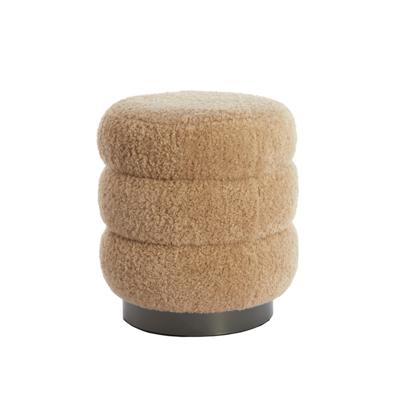 Light & Living Poef 'Jobbi' Teddy, kleur Beige