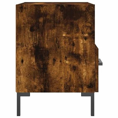 Nachtkastjes 2 st 40x35x47,5 cm bewerkt hout gerookt eikenkleur
