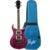Flight Rock Series Vanguard Transparent Purple elektrische solidbody tenor ukelele met gigbag