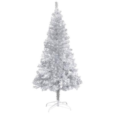 VidaXL Kunstkerstboom met standaard 120 cm pet zilverkleurig VidaXL Kunstkerstboom met standaard 120 cm pet zilverkleurig