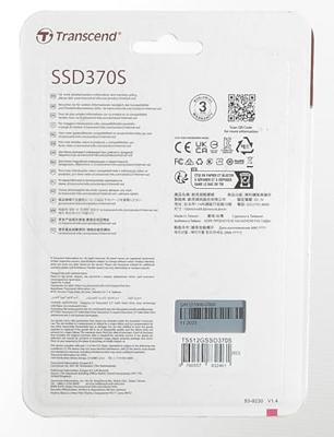 Transcend SSD370S 512 GB SSD harde schijf (2.5 inch) SATA 6 Gb/s Retail TS512GSSD370S Transcend SSD370S 512 GB SSD harde schijf (2.5 inch) SATA 6 Gb/s Retail TS512GSSD370S