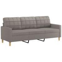 4-delige Loungeset met kussens stof taupe - thumbnail