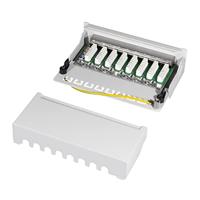 LogiLink NP0018 8 poorten Patchpaneel 483 mm (19) CAT 6A 1 HE Grijs - thumbnail