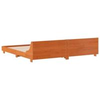 Bedframe zonder matras massief grenenhout wasbruin 200x200 cm - thumbnail