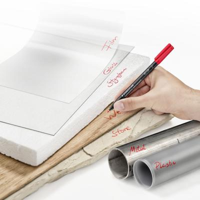 Viltstift staedtler ohp lumo f 318 perm 8 st ass