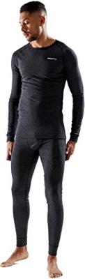 Craft 1909711 Core Wool Merino Set Men - Black Melange - XL - thumbnail