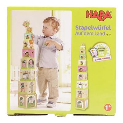 Haba stapelblokken op de boerderij 10 blokken