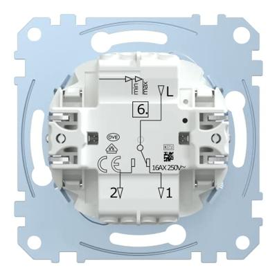 Merten MEG3516-0000 Uitschakelaar, Wisselschakelaar Inzetstuk Grijs 1 stuk(s)