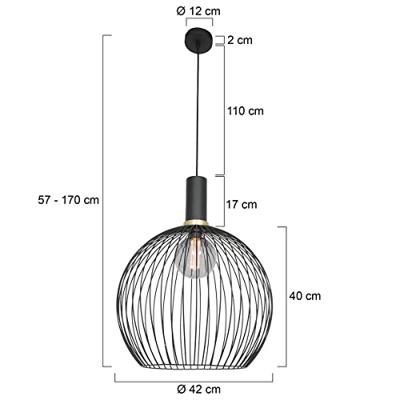 Mexlite Hanglamp aureole 3068zw zwart Mexlite Hanglamp aureole 3068zw zwart