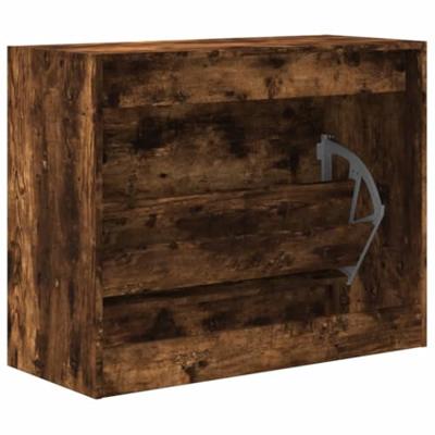 VidaXL Schoenenkast 80x34x63 cm bewerkt hout gerookt eikenkleurig