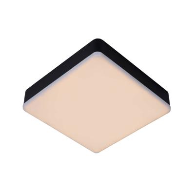 Lucide CERES-LED - Plafonnière Badkamer - LED Dimb. - 1x30W 3000K - IP44 - Zwart