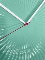 Wandklok 40 cm - Stil - Wit/Groen - Polyresin - NeXtime 'Mousse' - thumbnail