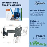 Vogel's TVM 3245 BL Draai- en Kantelbare TV-Beugel voor Schermen van 19 tot 43 Inch Zwart - thumbnail