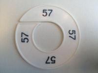 Maatring 9cm wit/zwart 57 - thumbnail