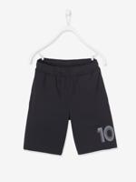 Jongenssportshort nummer 10 van technisch materiaal zwart - thumbnail