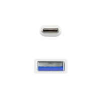 NANOCABLE 10.01.4001-L150-W - USB 3.1-kabel, Gen2 10 Gbit/s 3A, USB-C-stekker naar USB-A-stekker, wit, 1,5 m - thumbnail