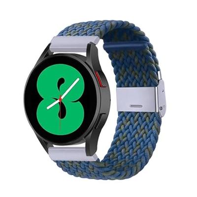 By Qubix - Compatible met Garmin Approach S12 / S40 / S42 - Braided nylon bandje - Blauw/groen gemêleerd - Compatible Garmin bandje - Bandbreedte: 20mm