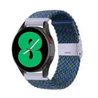 By Qubix - Compatible met Garmin Venu/Sq / Sq2 / 2 plus - Braided nylon bandje - Blauw/groen gemêleerd - Compatible Garmin bandje - Bandbreedte: 20mm - thumbnail