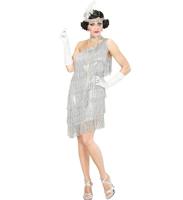 Flapper kostuum zilver - thumbnail