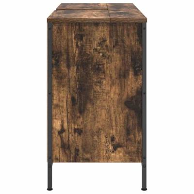 Wastafelkast met lades 90x34,5x60 cm gerookt eikenkleurig Wastafelkast met lades 90x34,5x60 cm gerookt eikenkleurig