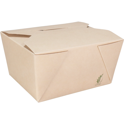 Depa Bak | Bamboepapier + PP | maaltijdbox | 113x90x65mm | naturel | 450 stuks