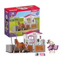 Paardenwasplaats met stal, SCHLEICH 72177 HORSE CLUB, met figuur van paard en ruiter, geschikt voor kinderen vanaf 5 jaar. - thumbnail