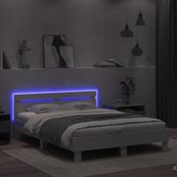 Bedframe met hoofdeinde en LED wit 150x200 cm - thumbnail
