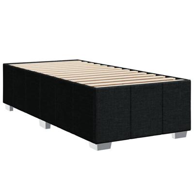 Boxspring met matras stof zwart 140x200 cm