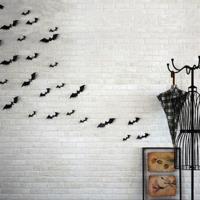 10 sets Halloween stereo muur stickers simulatie bat stickers - thumbnail