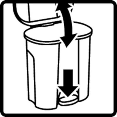 Rotho trio afvalemmer 10l + 2x15l zwart