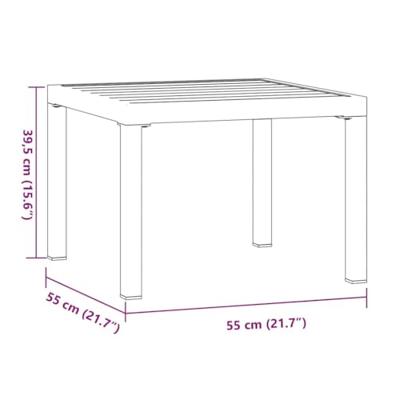 Tuinsalontafel 55x55x39,5 cm gepoedercoat staal zwart Tuinsalontafel 55x55x39,5 cm gepoedercoat staal zwart