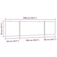 Whiteboard magnetisch inklapbaar 200x50x1,7 cm aluminium - thumbnail