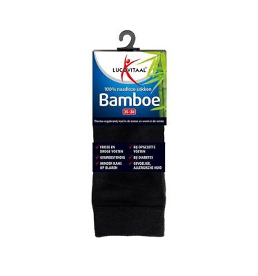 Lucovitaal Bamboe Sokken Zwart 35-38