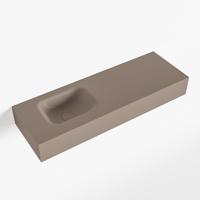 MONDIAZ LEX Smoke vrijhangende solid surface wastafel 90cm. Positie wasbak links - thumbnail