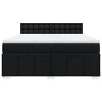 Boxspring met matras stof zwart 180x200 cm - thumbnail