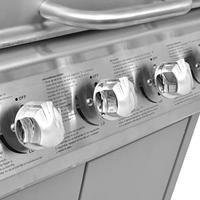 VidaXL Gasbarbecue 4+1 kookzone zilver - thumbnail