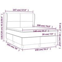Boxspring met matras stof blauw 140x190 cm - thumbnail
