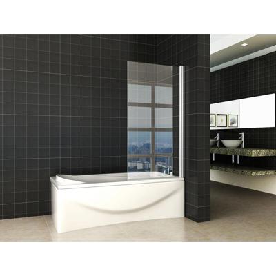 Wiesbaden Palmo Draaibare Badwand 80x150 cm - Nano Helder Glas/Chroom