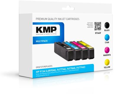KMP Inktcartridge vervangt HP HP 913A Compatibel Combipack Zwart, Cyaan, Magenta, Geel H164V 1750,4005